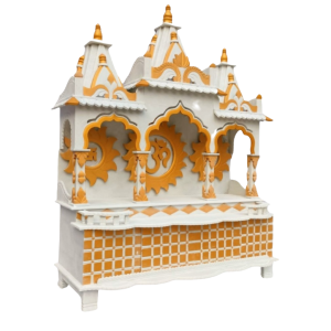 Surya Marble Mandir 2.0 | 60 inch Width x 24 inch Depth | Premium Hand-Carved White Marble Temple | Home Prayer Altar | Traditional Indian Pooja Mandir | Jaipurio